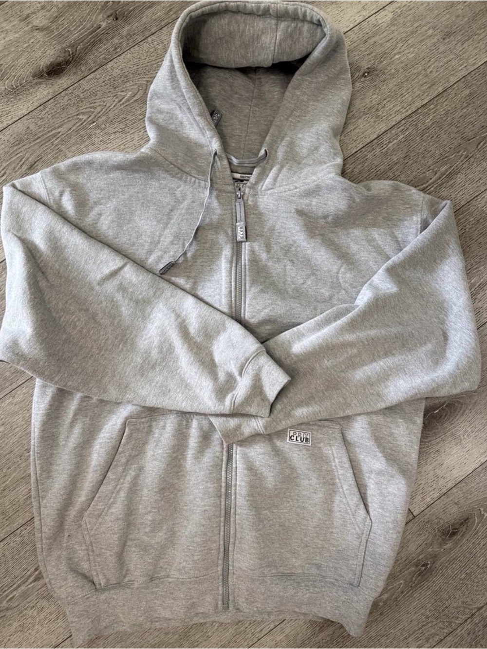 Men's Grey Zip-Up Hoodie Jacket